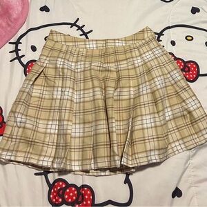 plaid mini skirt